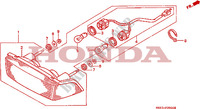 TAILLIGHT dla Honda NTV 650 REVERE 50HP 1988
