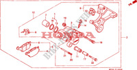 REAR BRAKE CALIPER dla Honda CBR 600 F 1991