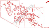 REAR BRAKE CALIPER (CB750F2) dla Honda SEVEN FIFTY 750 50HP 1994
