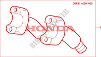 CHROME HANDLE BAR RAISERS dla Honda 1500 F6C 2001