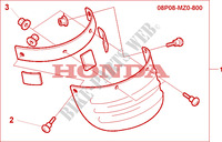 FRONT MUDGUARD EXTENSION F6C dla Honda VALKYRIE 1500 2001