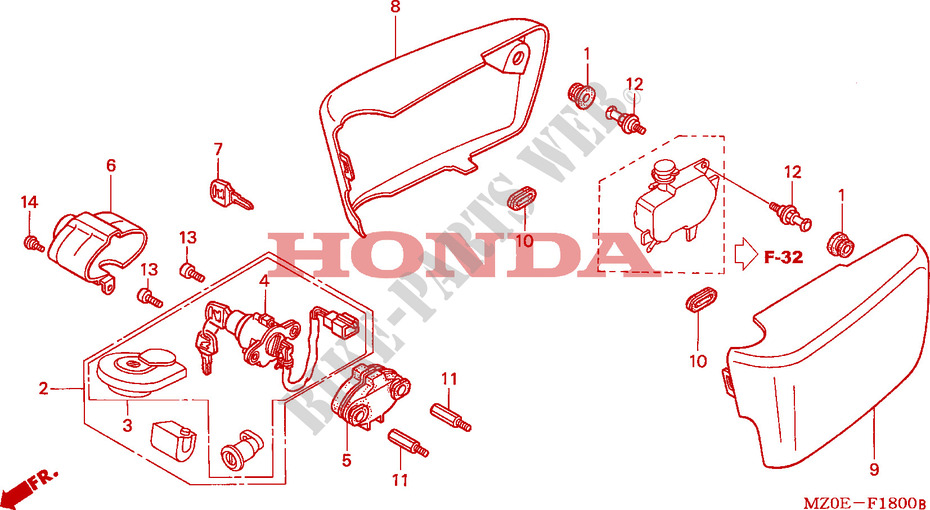 SIDE COVERS dla Honda VALKYRIE 1500 F6C 2001