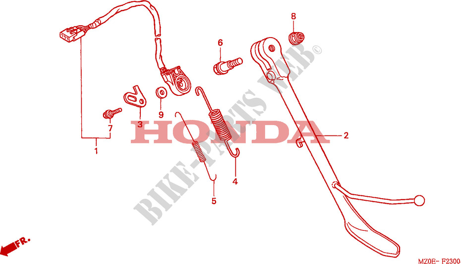 SIDE STAND dla Honda VALKYRIE 1500 F6C 2001