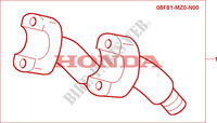 CHROME HANDLE BAR RAISERS dla Honda VALKYRIE 1500 F6C TOURER 2000