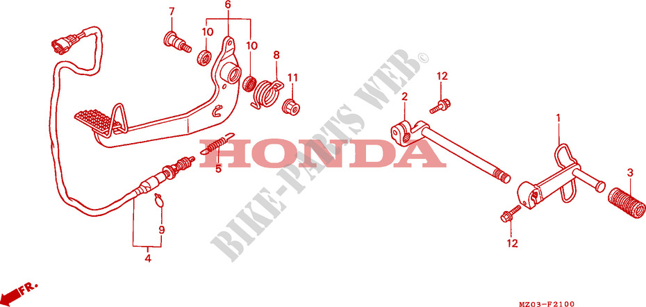 PEDAL dla Honda VALKYRIE 1500 F6C 1999