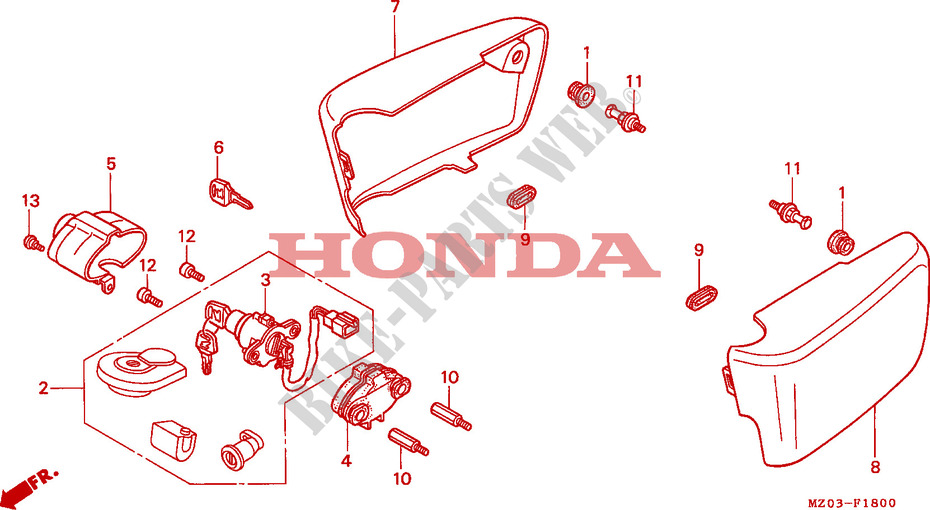 SIDE COVERS dla Honda 1500 F6C 2000