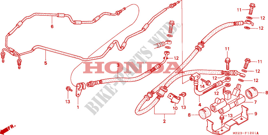 BRAKE CONTROL VALVE dla Honda CBR 1000 DUAL CBS 1996