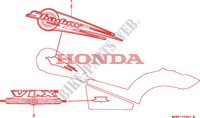 MARK (2) dla Honda VT SHADOW 600 34HP Kumamoto factory 1999