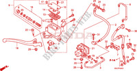 FRONT BRAKE MASTER CYLINDER (FES125A)(FES150A) dla Honda S WING 125 FES ABS 2010