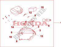 TOP BOX 35 L PEARL MONTANA BLUE dla Honda SH 300 SPORTY ABS SPECIAL ED 2008