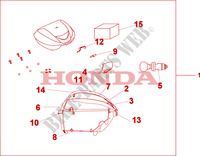 TOP BOX 35 L QUASAR SILVER dla Honda SH 300 SPORTY ABS SPECIAL ED 2008