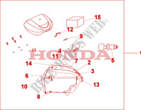 TOP BOX 35 L VELVET RED METALLIC dla Honda SH 300 SPC 3ED 2008