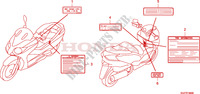 CAUTION LABEL dla Honda REFLEX 250 SPORT 2008