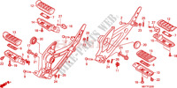 FOOTREST dla Honda XL 1000 VARADERO ABS RED 2008