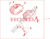 NARROW PANNIER SET dla Honda XL 1000 VARADERO ABS 2008