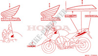 STICKERS dla Honda CBF 600 Tête fourche 2005