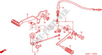 BRAKE PEDAL/ CHANGE PEDAL (CBF600S6/SA6/N6/NA6) dla Honda CBF 600 NAKED 2 TONES 25KW 2006