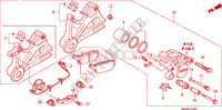 REAR BRAKE CALIPER dla Honda CBF 600 NAKED ABS 34CV 2009
