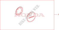 CRANKCASE COVER DECORATION SET PEARL SIENNA RED dla Honda CBF 1000 T ABS 2008