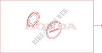 CRANKCASE COVER DECORATION SET QUASAR SILVER dla Honda CBF 1000 T ABS 2010