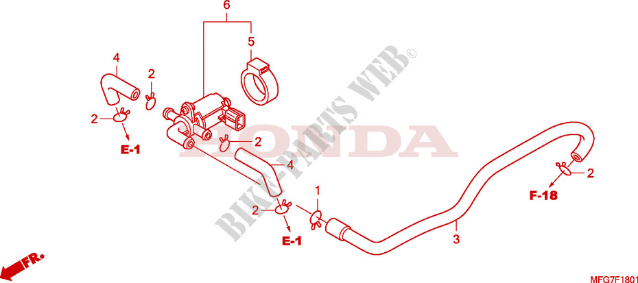 AIR INJECTION CONTROL VALVE dla Honda CB 600 F HORNET 34HP 2009