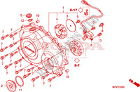 RIGHT CRANKCASE COVER dla Honda CB 1000 R ABS BLANC, NOIR 2011