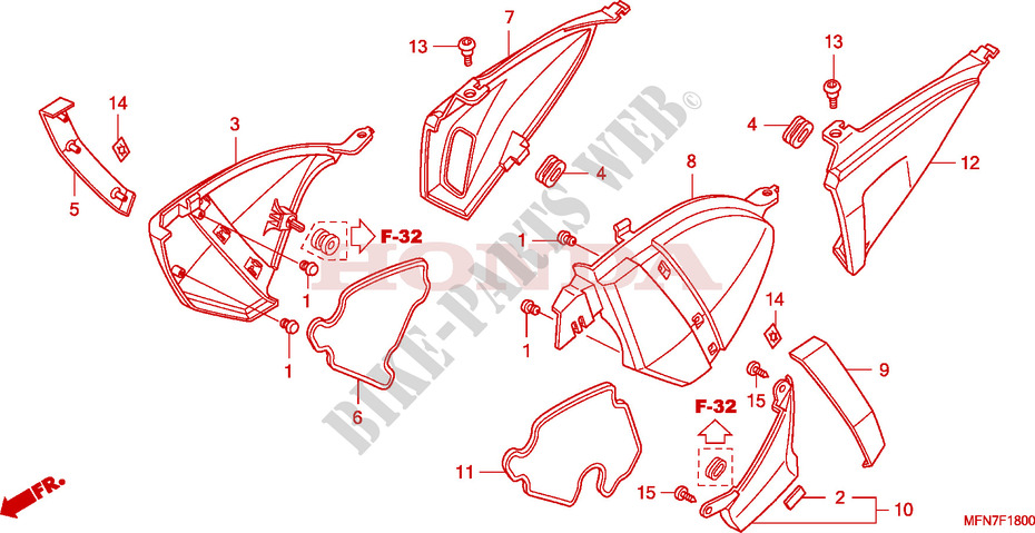 SIDE COVERS dla Honda CB 1000 R ABS 2009