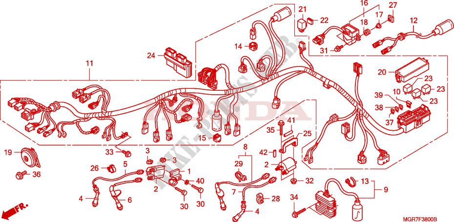 WIRE HARNESS dla Honda VT 750 S 2011