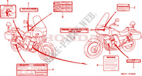 CAUTION LABEL dla Honda CBX 750 PATROL LIGHT 2001