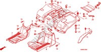 REAR FENDER dla Honda TRX 250 FOURTRAX RECON Standard 2010
