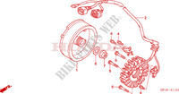 ALTERNATOR (TRX450R6,7,8/ER6,7,8) dla Honda TRX 450 R SPORTRAX Kick start RED 2008