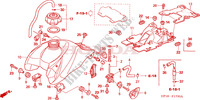 FUEL TANK (TRX450R4,5,6,7/ER6,7) dla Honda TRX 450 R SPORTRAX Electric Start 2007