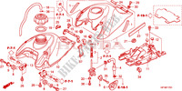FUEL TANK (TRX450R8/ER8) dla Honda TRX 450 R SPORTRAX Kick start RED 2008