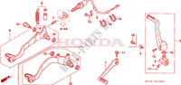 PEDAL dla Honda TRX 450 R SPORTRAX Electric Start RED 2008