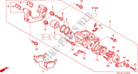 REAR BRAKE CALIPER dla Honda TRX 450 R SPORTRAX Electric Start RED 2008