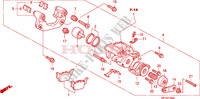 REAR BRAKE CALIPER dla Honda TRX 450 R SPORTRAX Electric Start 2011