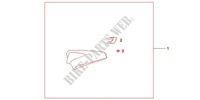 PILLION*PDBG/PBK* dla Honda CB 1000 R WHITE 2012
