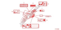 CAUTION LABEL (SAUF KO, 2KO) dla Honda CBR 125 REPSOL 2012