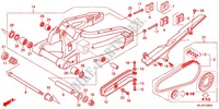 SWINGARM   CHAIN CASE dla Honda CBR 600 RR VERMELHO 2012
