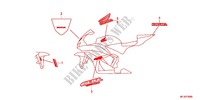 STICKERS (1) dla Honda CBR 600 RR PRETO 2012