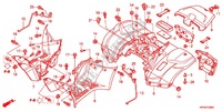 REAR FENDER dla Honda FOURTRAX 420 RANCHER 4X4 Manual Shift RED 2012