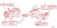 CAUTION LABEL (1) dla Honda FOURTRAX 500 FOREMAN 4X4 2012