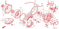 REAR BRAKE PANEL   SHOES dla Honda FOURTRAX 420 RANCHER 4X4 Manual Shift RED 2013