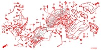 REAR FENDER dla Honda FOURTRAX 420 RANCHER 4X4 Manual Shift RED 2013