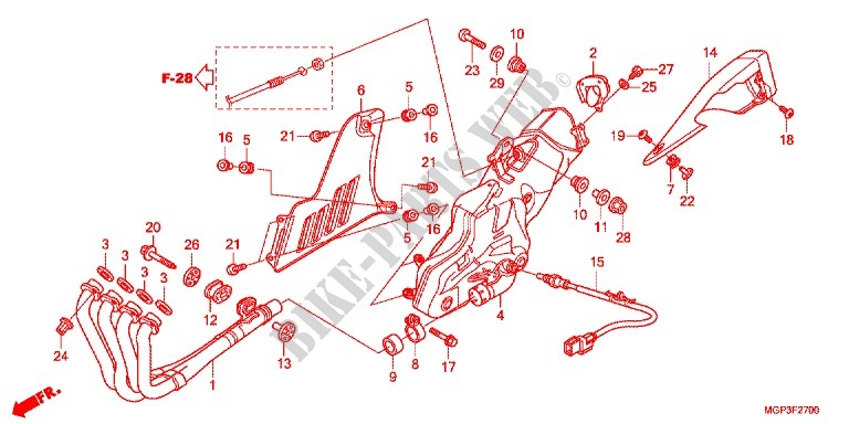 EXHAUST MUFFLER (CBR1000RRC/D/RAC/D) dla Honda CBR 1000 RR ABS REPSOL 2013