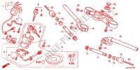 HANDLEBAR   TRIPLE CLAMP   STEERING STEM (CBR1000RRC/D/RAC/D) dla Honda CBR 1000 RR VERMELHO PRETO 2012