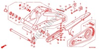 SWINGARM   CHAIN CASE dla Honda CBR 1000 RR VERMELHO PRETO 2012