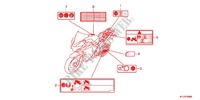 CAUTION LABEL (1) dla Honda CBR 250 R ABS BLANCHE 2013