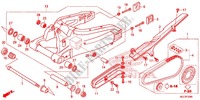 SWINGARM   CHAIN CASE dla Honda CBR 600 RR HRC TRICOLOR 2014