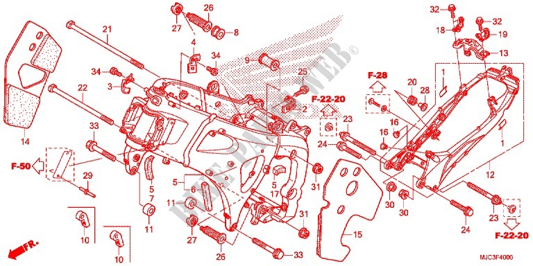 FRAME dla Honda CBR 600 RR REPSOL 2014